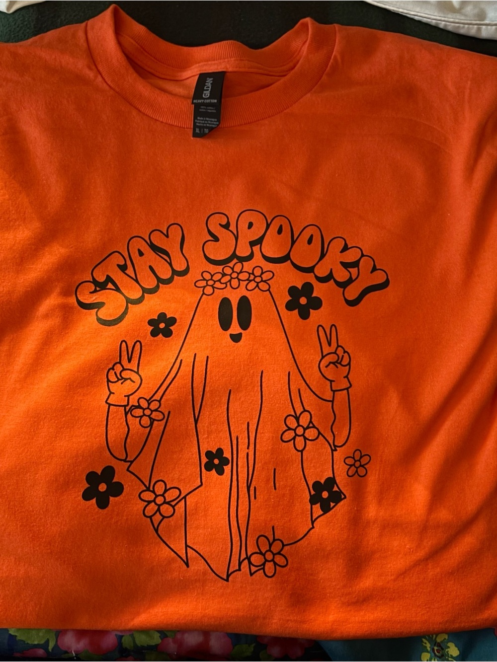 Stay Spooky Orange size XL adult Halloween Tee